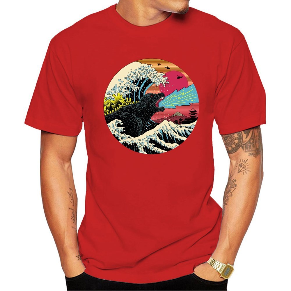 print cotton short sleeve T-shirt male