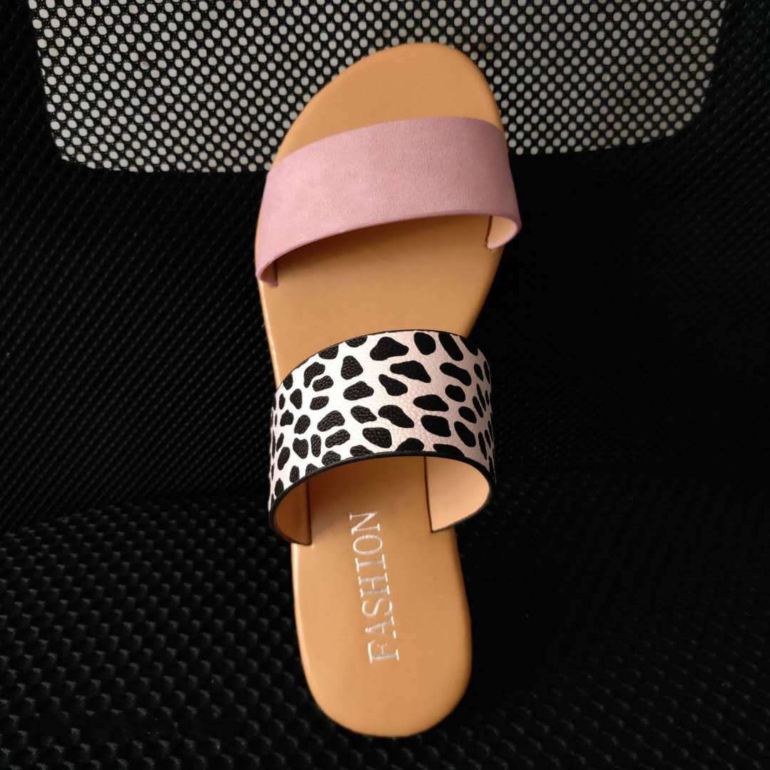 Leopard slippers sandals