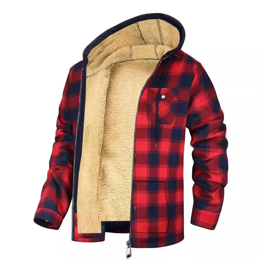 Thickened Cotton-padded Plaid