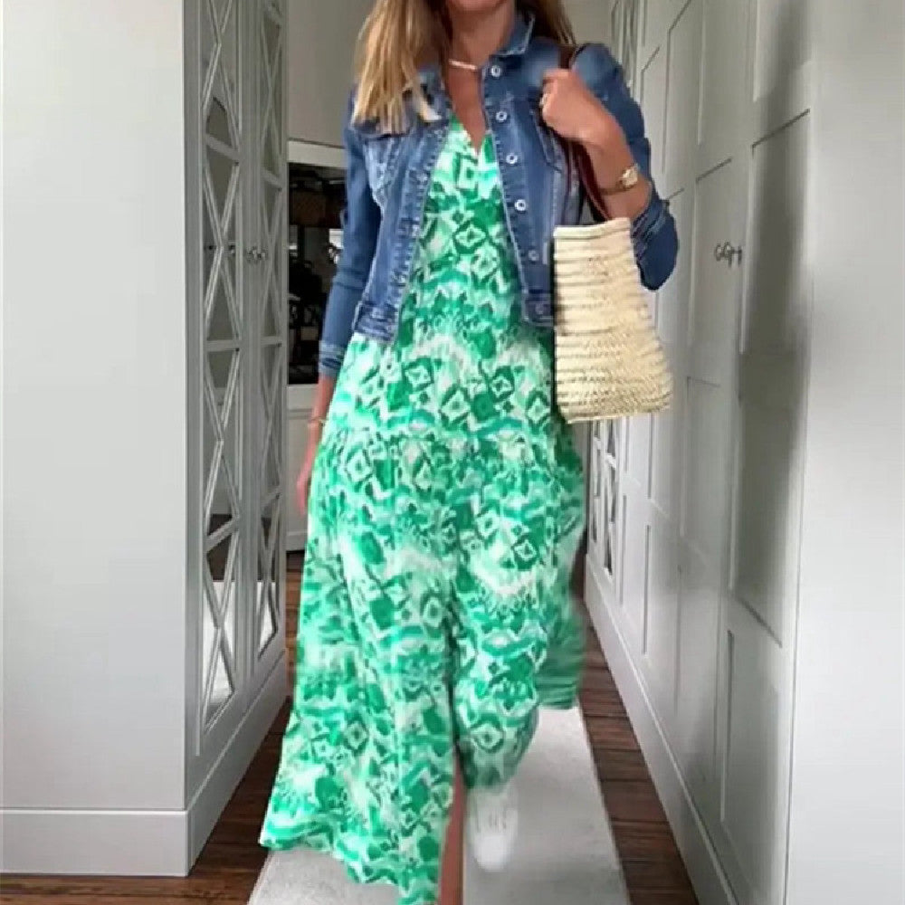 Lady Fashion Printed Dress