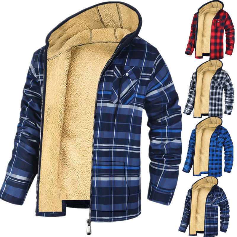 Thickened Cotton-padded Plaid