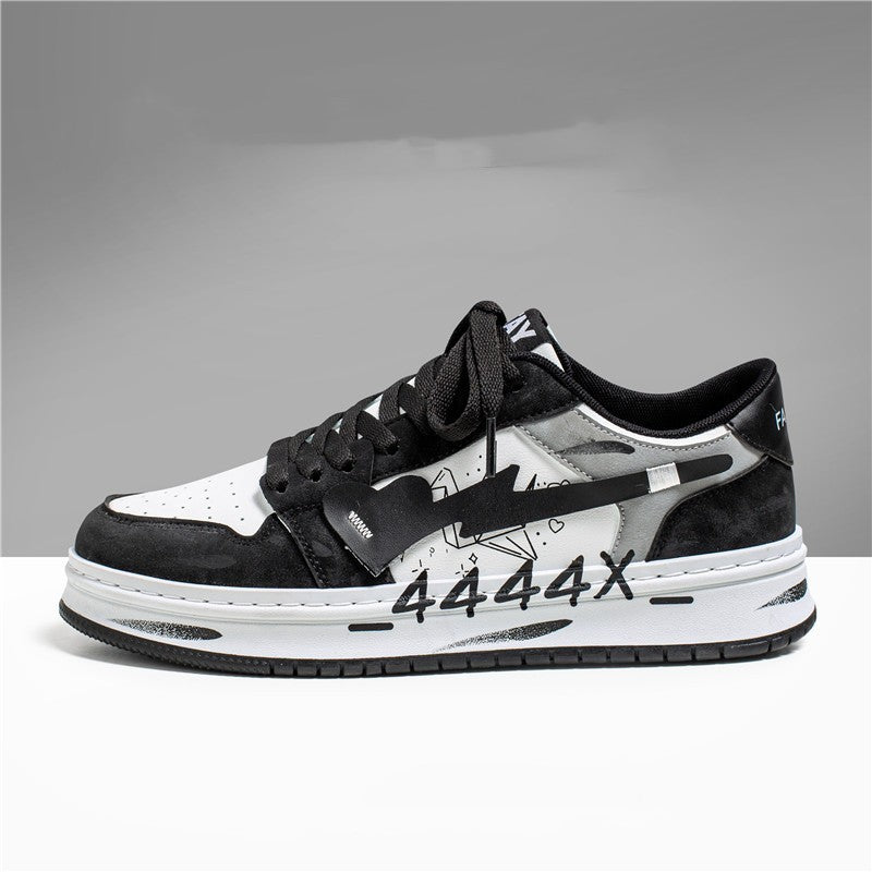 Abgenutzte Graffiti Skateboard-Schuhe für Herren