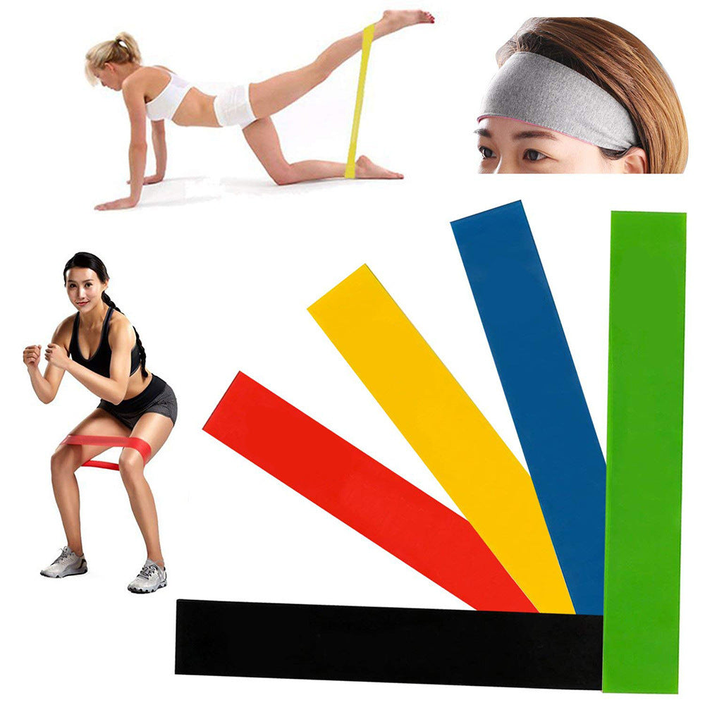 5-stufige Widerstands-Gummibänder für Yoga-Training
