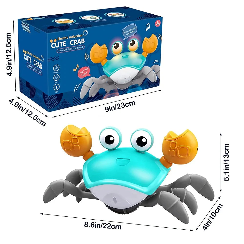 Krabbelnde Krabbe Babyspielzeug mit Musik & LED-Lichtern
