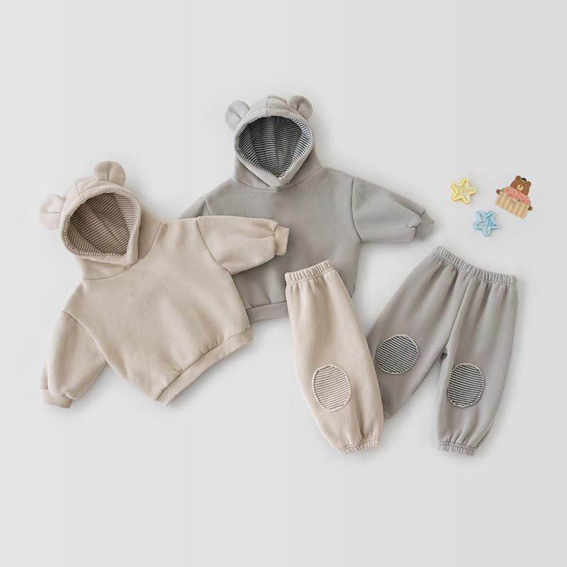 Boys And Girls Suits Korean New Kid Baby Fashionable Sports Casual Two-piece Suit