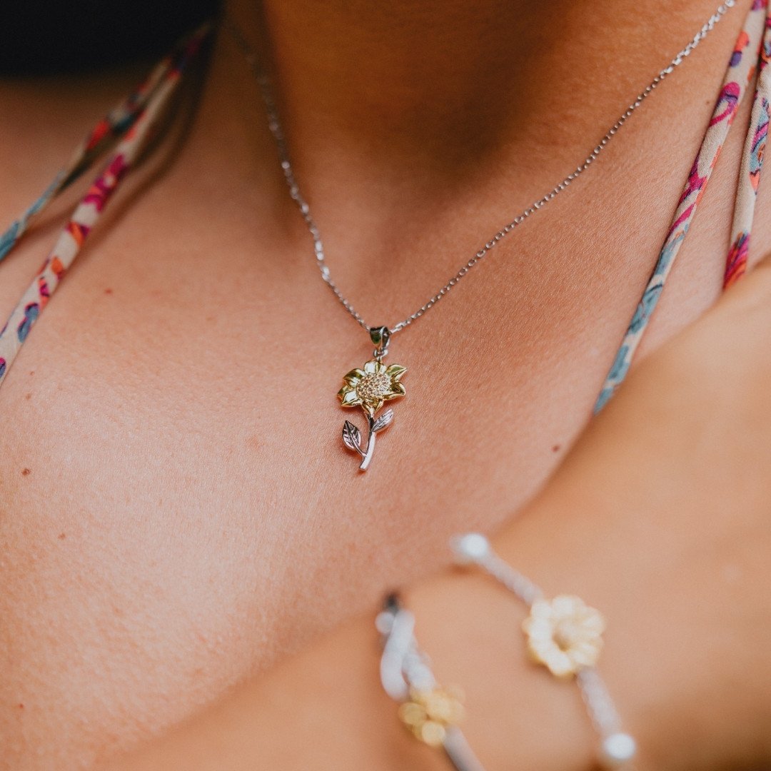 Strahlendes Sonnenblumenblüten-Halsband