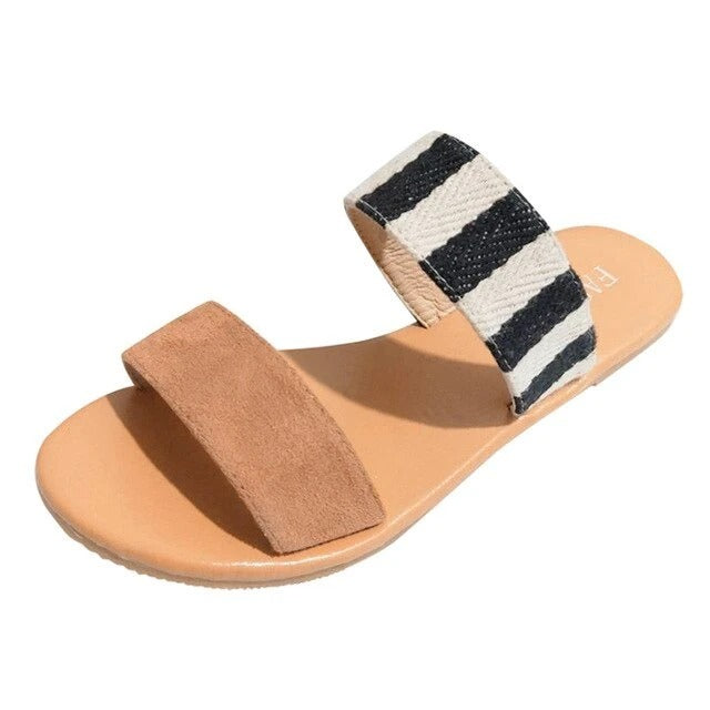 Leopard slippers sandals