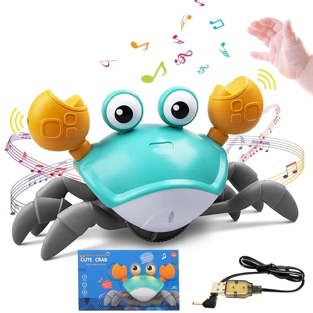 Krabbelnde Krabbe Babyspielzeug mit Musik & LED-Lichtern