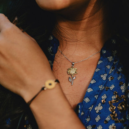 Strahlendes Sonnenblumenblüten-Halsband