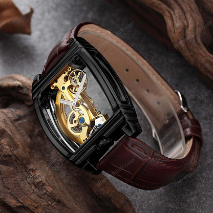 Exquisite Transparente Steampunk Schädel Mechanische Uhr mit Luxuriösen Zahnrädern