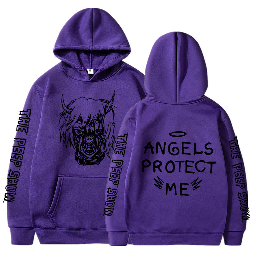 Engel und Teufel Hoodies für Herren – Hip Hop Sweatshirts mit Cartoon-Muster