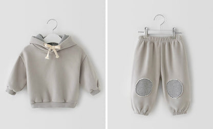 Boys And Girls Suits Korean New Kid Baby Fashionable Sports Casual Two-piece Suit