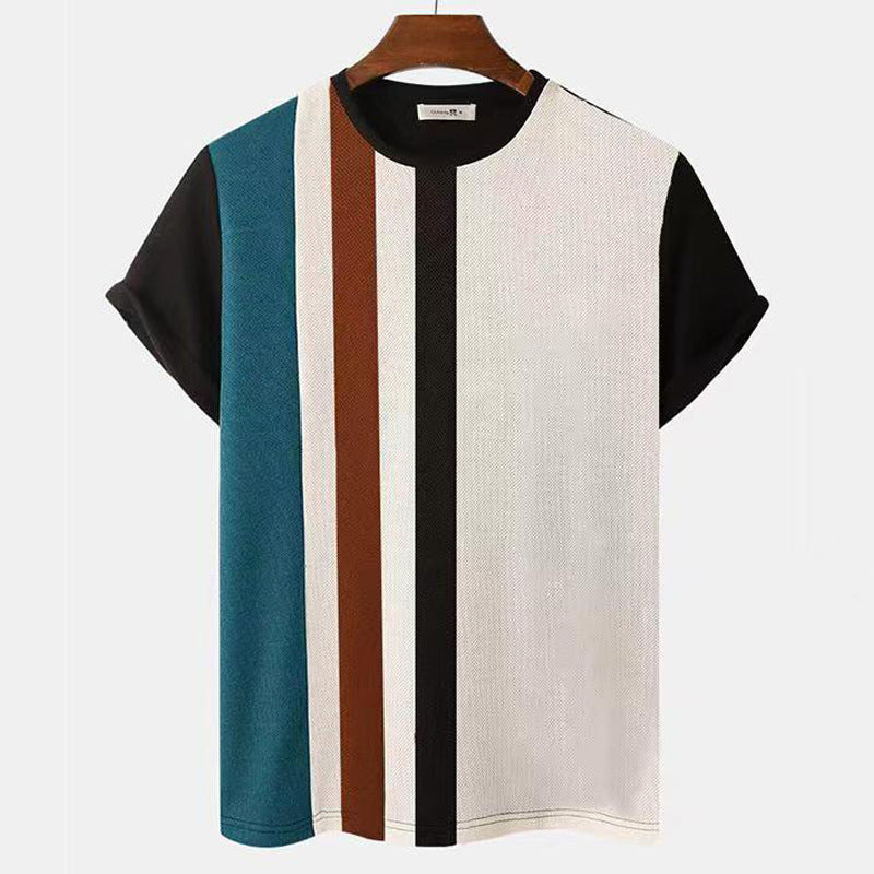 3D Gedrucktes Retro T-Shirt für Herren – Vintage Stil Kurzarm-Shirt